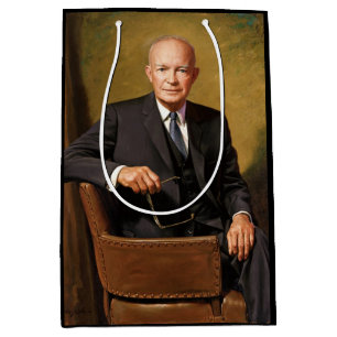 Dwight Eisenhower Präsident Weißes Haus Porträt Mittlere Geschenktüte