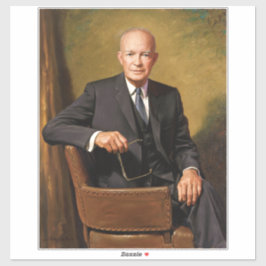 Dwight Eisenhower President White House Portrait Aufkleber