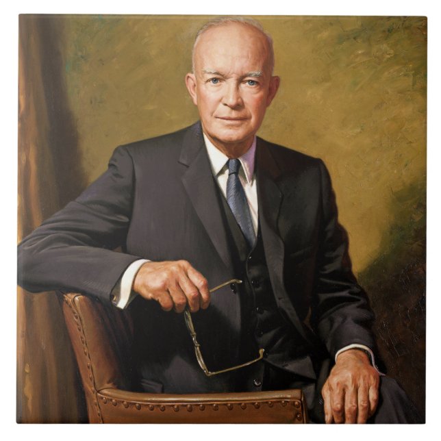 Dwight Eisenhower President White House Portrait Fliese (Vorderseite)