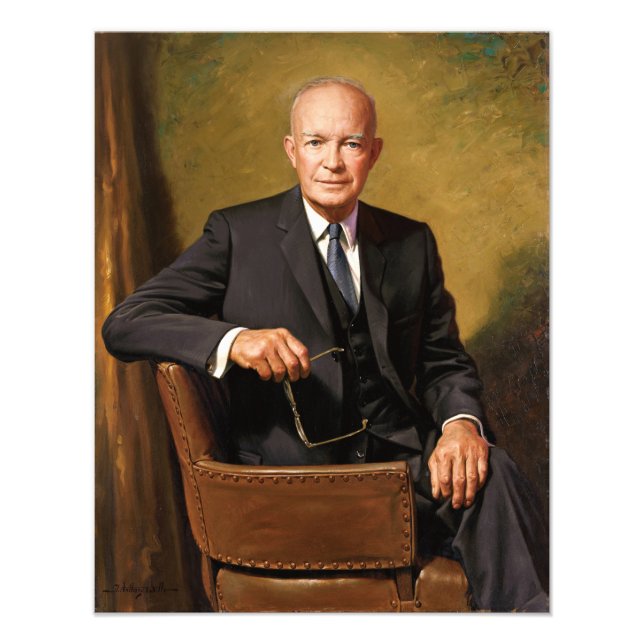 Dwight Eisenhower President White House Portrait Fotodruck (Vorne)