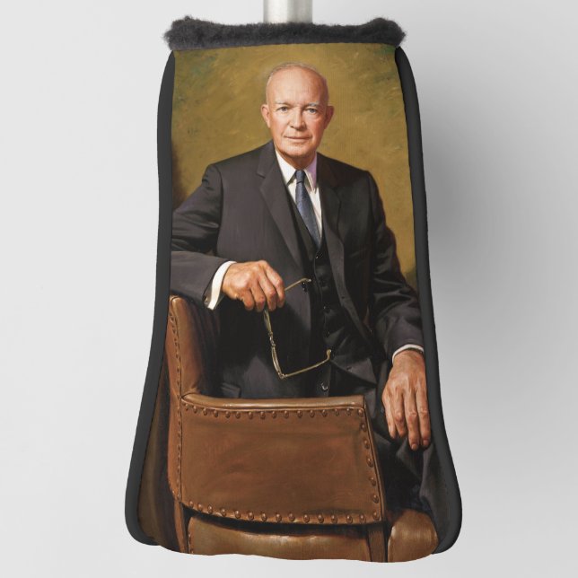 Dwight Eisenhower President White House Portrait Golf Headcover (Rotieren 90)