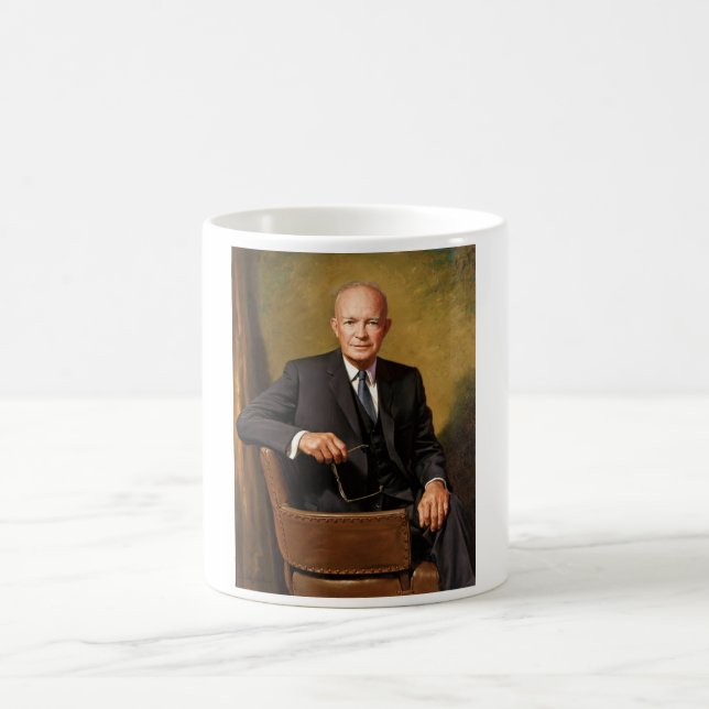 Dwight Eisenhower President White House Portrait Kaffeetasse (Mittel)