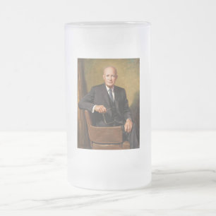 Dwight Eisenhower President White House Portrait Mattglas Bierglas