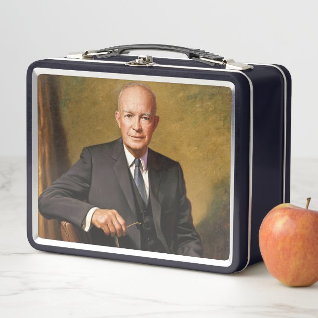 Dwight Eisenhower President White House Portrait Metall Brotdose (Beispiel)