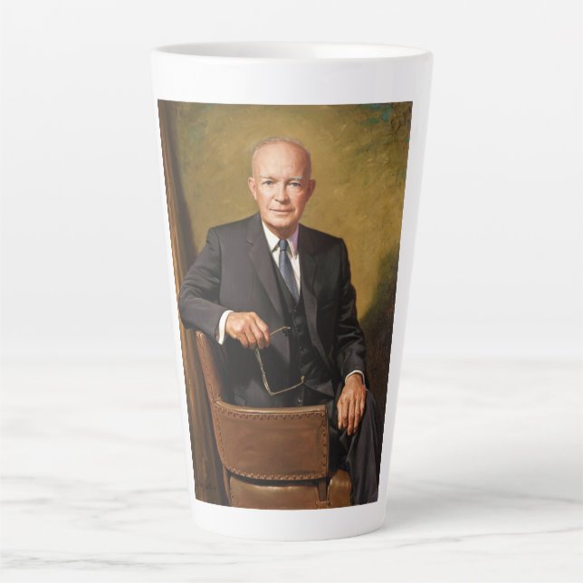 Dwight Eisenhower President White House Portrait Milchtasse (Vorderseite)