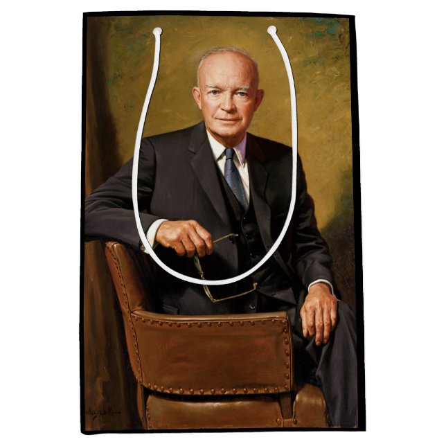 Dwight Eisenhower President White House Portrait Mittlere Geschenktüte (Vorderseite)