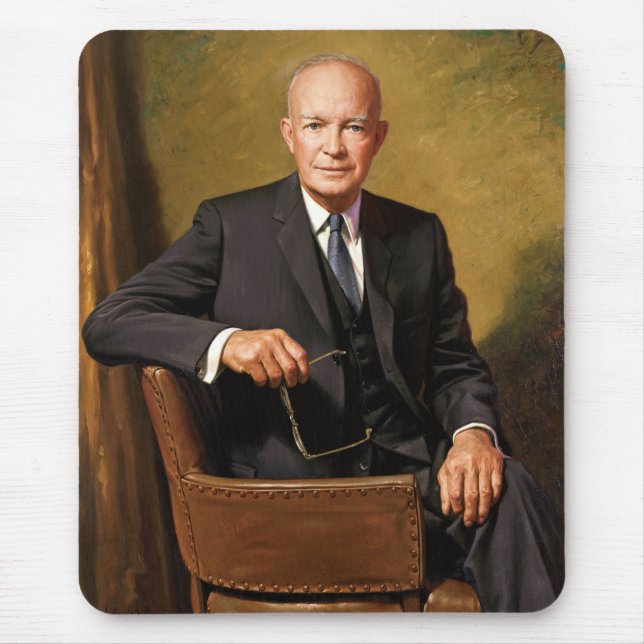 Dwight Eisenhower President White House Portrait Mousepad (Vorne)