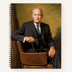 Dwight Eisenhower President White House Portrait Notizbuch