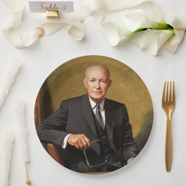 Dwight Eisenhower President White House Portrait Pappteller (Hochzeit)