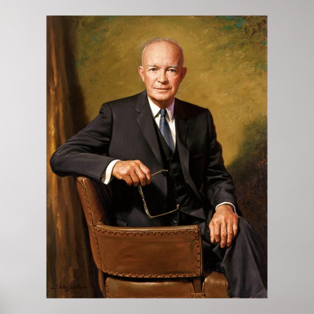 Dwight Eisenhower President White House Portrait Poster (Vorne)