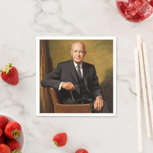 Dwight Eisenhower President White House Portrait Serviette