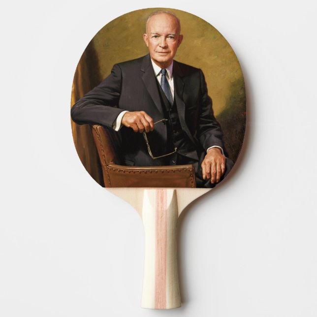 Dwight Eisenhower President White House Portrait Tischtennis Schläger (Vorderseite)