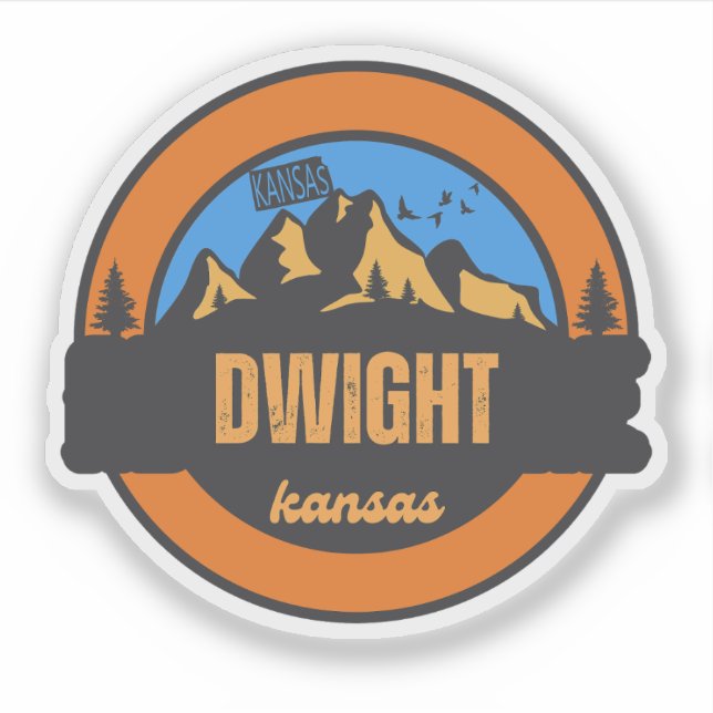 Dwight Kansas Aufkleber (Vorderseite)