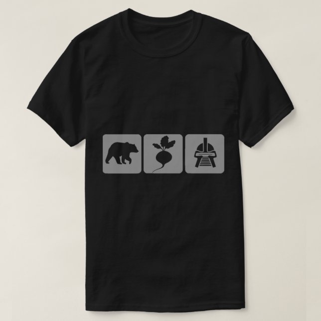 Dwight Schrute Bears Beets Battlestar Galactica T-Shirt (Design vorne)