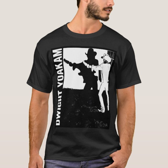 Dwight Yoakam 80er Stil Retro T-Shirt (Vorderseite)