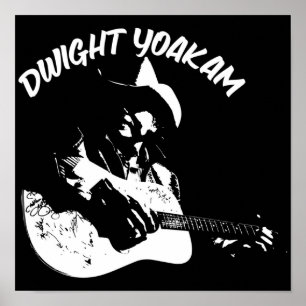Dwight Yoakam Art and Illustration Dwight Yoakam d Poster