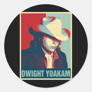 Dwight Yoakam Retro Hope Stil Geschenk für Fans.pn Runder Aufkleber