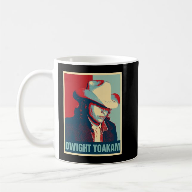 Dwight Yoakam Retro Hope Style Geschenk für Fans.p Kaffeetasse (Links)
