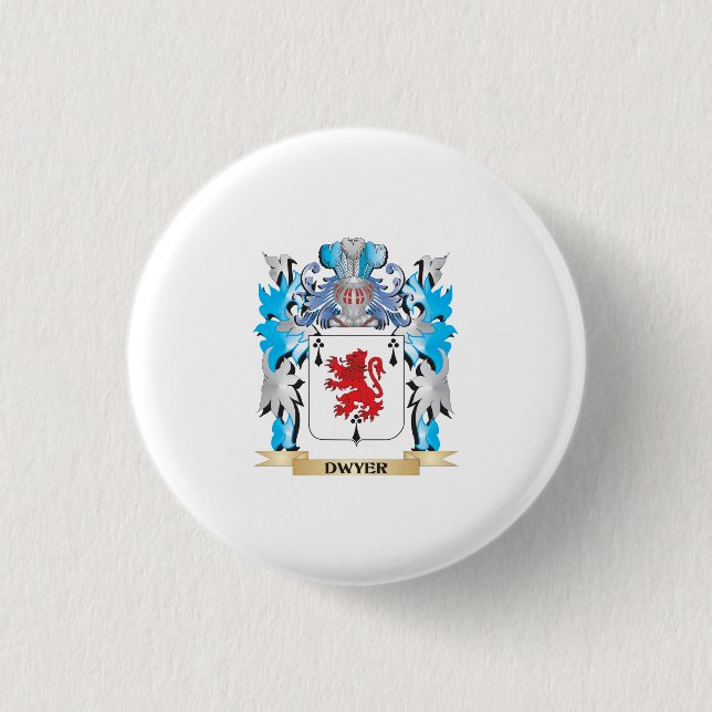 Dwyer Wappen - Familienwappen Button (Vorderseite)