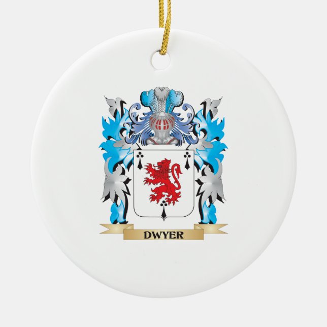 Dwyer Wappen - Familienwappen Keramikornament (Vorne)