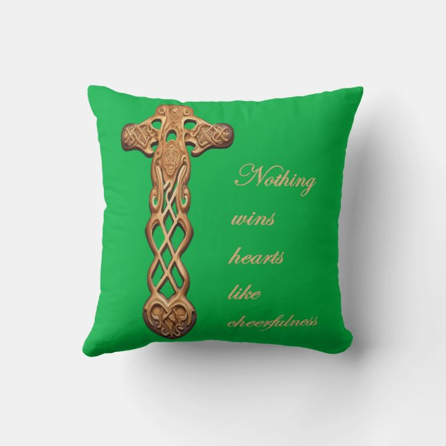 Dwynwen Nothing Wins Hearts Like Cheerfulness  Kissen (Rückseite)