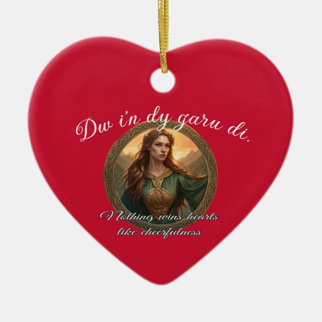 Dwynwen The Patron Saint Of Lovers Keramik Ornament (Vorne)