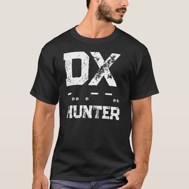 DX DAD Morse-Code-Jäger T-Shirt (Vorderseite)