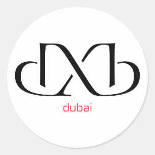 dxb - Dubai Runder Aufkleber