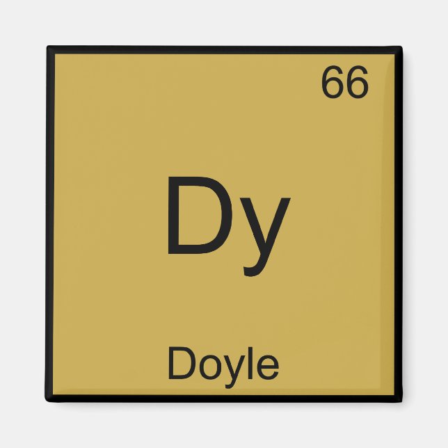 Dy - Doyle Funny Chemistry Element Symbol T-Shirt Magnet (Vorne)