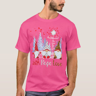Dy Faith Hope Liebe Gnome Jesus Dandela Weihnachte T-Shirt