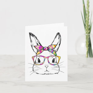 Dy Niedlich Bunny Face Gefärbte Krawatte Gles Oste Karte