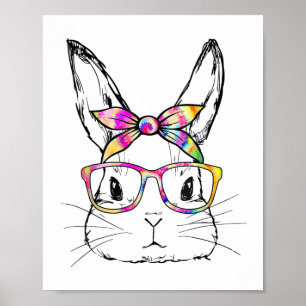 Dy Niedlich Bunny Face Gefärbte Krawatte Gles Oste Poster