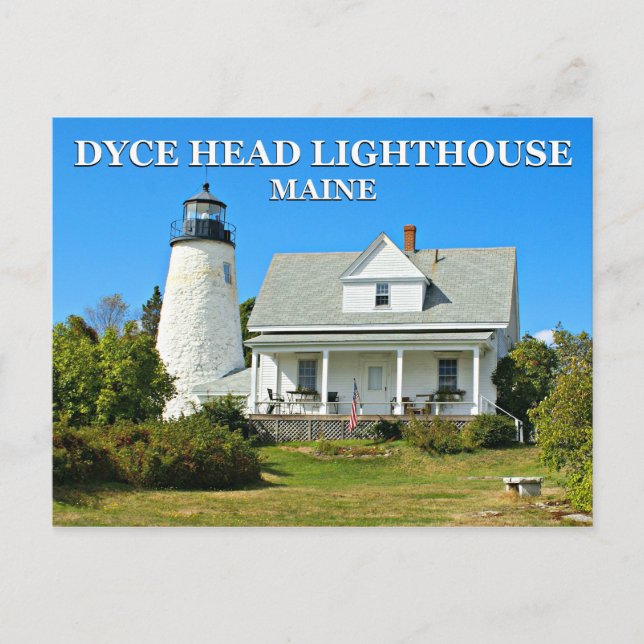 Dyce Head Lighthouse, Maine Postcard Postkarte (Vorderseite)