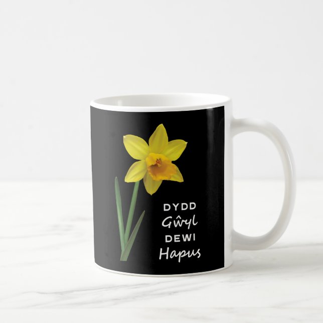 Dydd GḥDewi Hapus Happy St David's Day Kaffeetasse (Rechts)