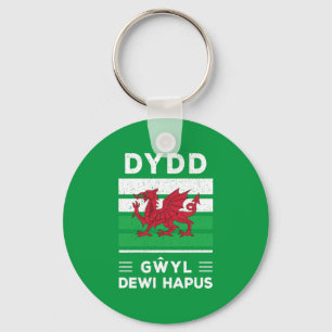 Dydd GÆDewi Hapus Happy St Davids Day 2 Schlüsselanhänger