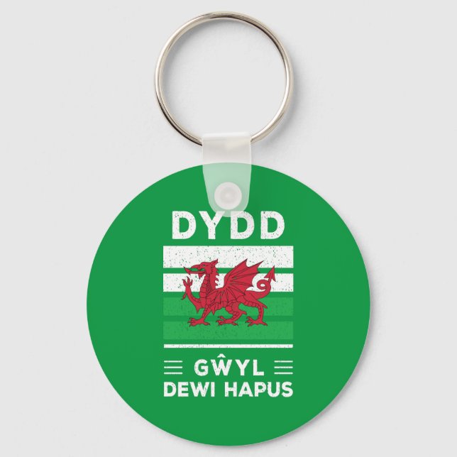 Dydd GÆDewi Hapus Happy St Davids Day 2 Schlüsselanhänger (Vorderseite)