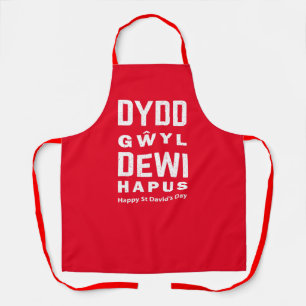 Dydd GÆDewi Hapus Happy St Davids Day 4 Schürze