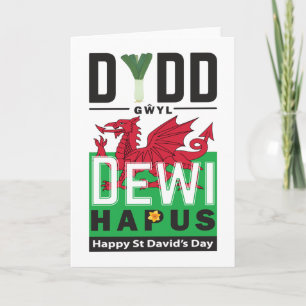Dydd GÆDewi Hapus Happy St Davids Day 6 Karte