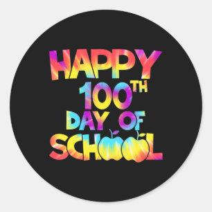 Dye 100 Tage der Schule 100. Schullehrertag Runder Aufkleber