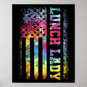 Dye Flag Lady zurück zur Schule Poster