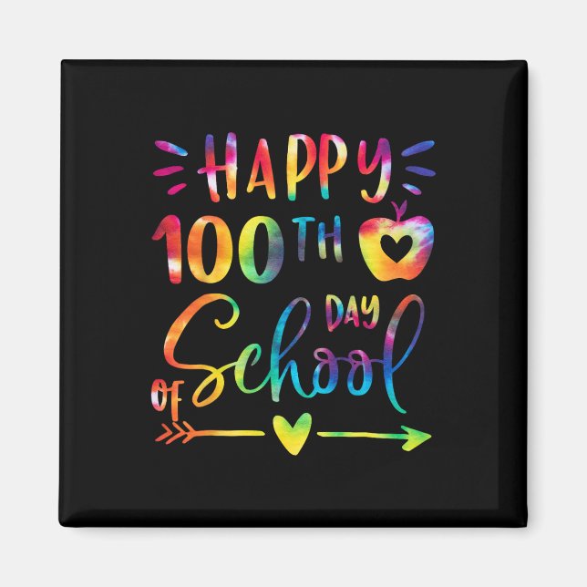Dye Happy 100h Schultag Lehrer Sudens Kinder Magnet (Vorne)