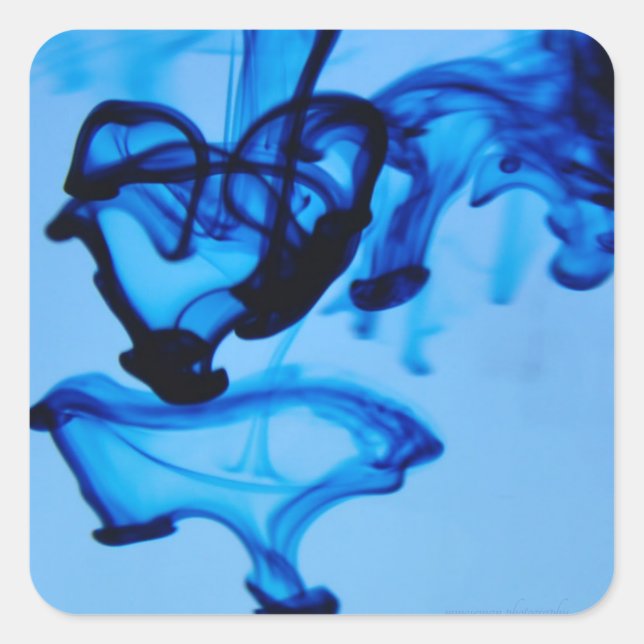 Dye Heart Quadratischer Aufkleber (Vorderseite)