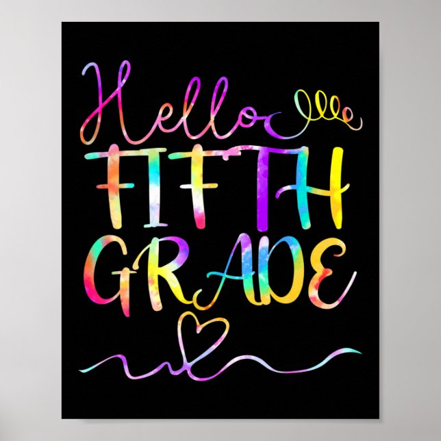 Dye Hello 5. Klasse Lehrer zurück Poster (Vorne)