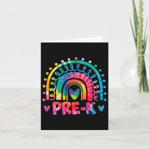 Dye Prek Teacher Rainbow Preschool Back to School Karte