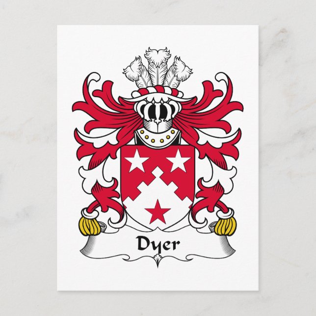 Dyer Familienwappen Postkarte (Vorderseite)
