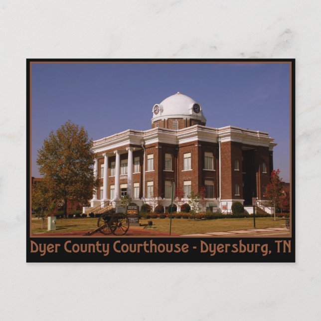 Dyer Landkreis Courthouse - Dyersburg, TN Postkarte (Vorderseite)