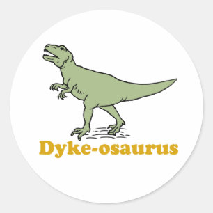 Dyke-osaurus Runder Aufkleber
