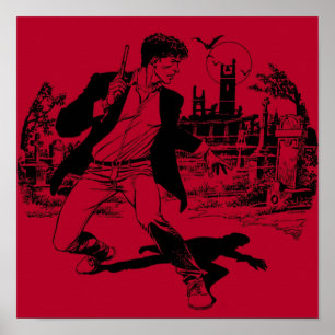 Dylan Dog schwarz-weiß Poster