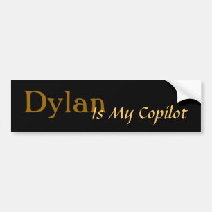 Dylan ist mein Kopilot Autoaufkleber
