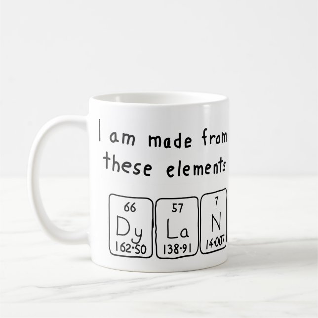 Dylan Periodenname Tasse (Links)